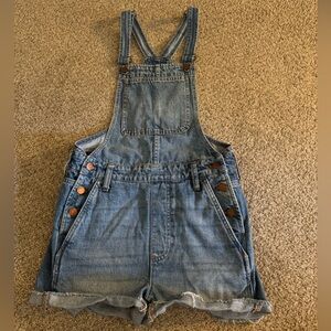 Madewell denim overall shorts